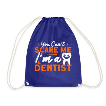 Dentist Halloween Costume Dental Assistant - Drawstring Bag - royal blue - Front