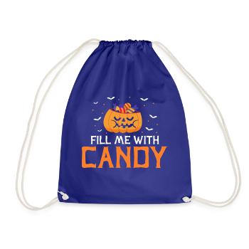 Fill Me With Candy Funny Halloween Pumpkin - Turnbeutel - Königsblau - Vorne