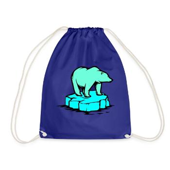 ours blanc - Sac de sport léger - bleu roi - Devant