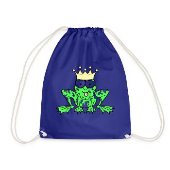 Prince Charming Frog King - Drawstring Bag - royal blue - Front