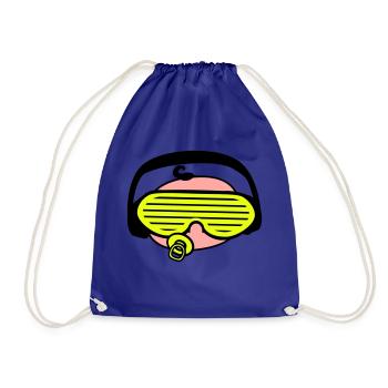 Cool DJ Sucette Bébé Mixer Musique de fête - Sac de sport léger - bleu roi - Devant