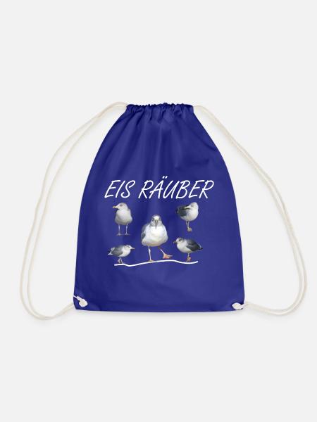 Eisräuber Eis Möwe Meer Urlaub Strand Segeln - Turnbeutel - Königsblau