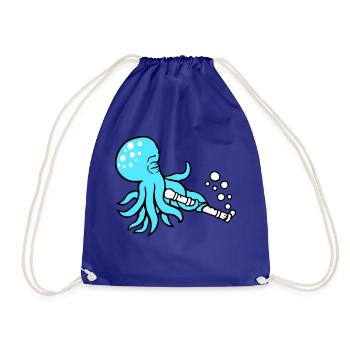 Octopus Flûte Musique Jouer Des Bulles Sous L’eau - Sac de sport léger - bleu roi - Devant