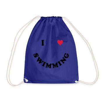 Schwimmen - I love Swimming - Drawstring Bag - royal blue - Front
