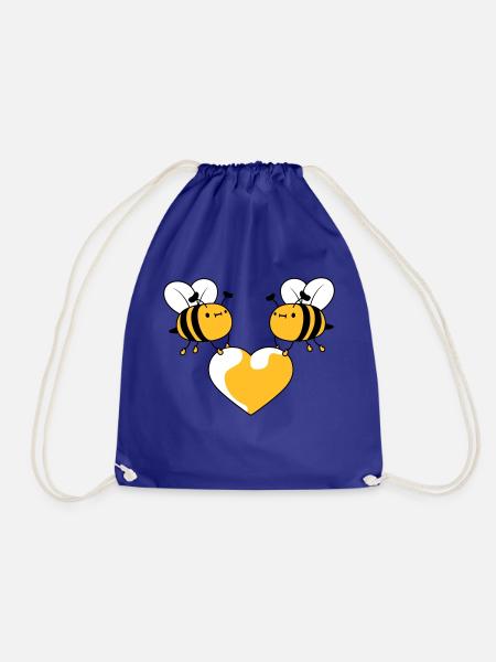 2 abeilles amoureuses - Sac de sport léger - bleu roi