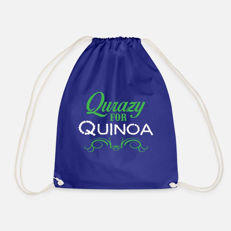 qurazy for quinoa - Drawstring Bag - royal blue