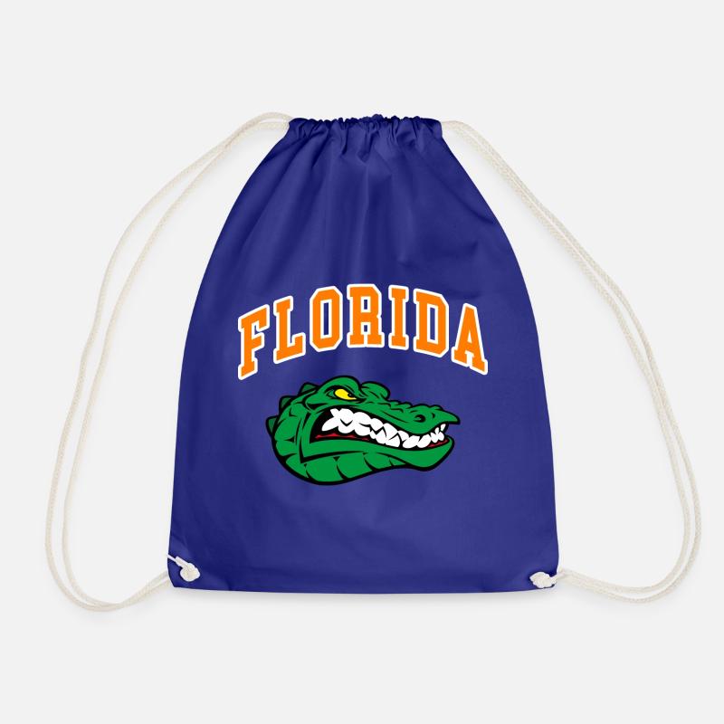 florida alligator - Drawstring Bag - royal blue