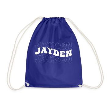 Funny Jayden Groovy 4 Men Women Cool Jayden Tie - Drawstring Bag - royal blue - Front