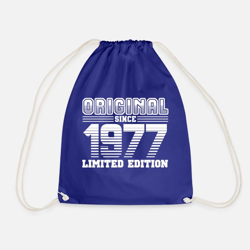 1977 - Drawstring Bag - royal blue
