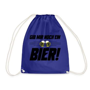 Noch ein Bier Spruch - Turnbeutel - Königsblau - Vorne