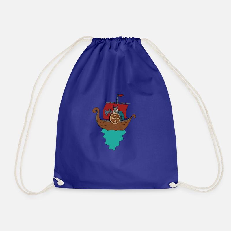 Viking ship Vikings - Drawstring Bag - royal blue