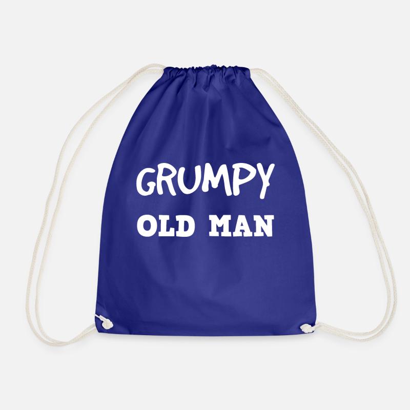 GRUMPY OLD MAN - Drawstring Bag - royal blue