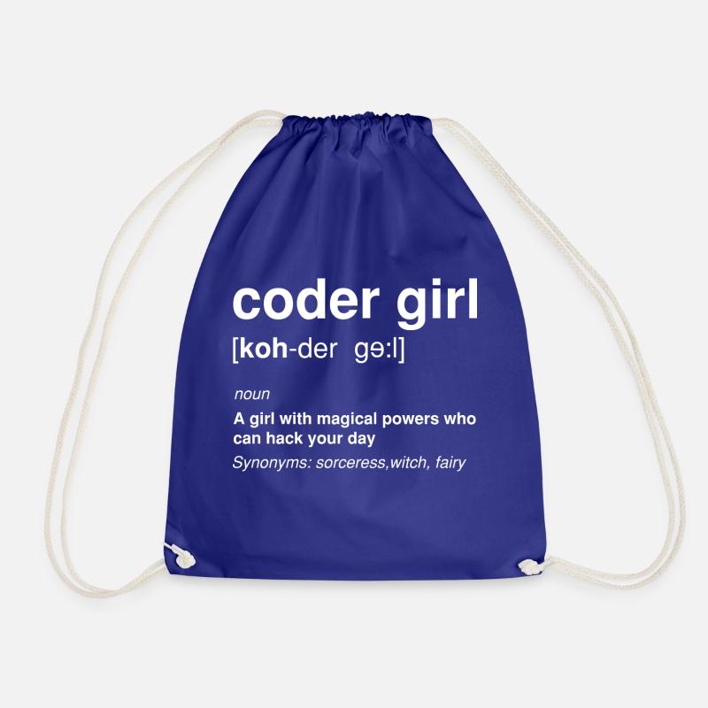 Cyber Security Design for IT Security and Hackers - Drawstring Bag - royal blue