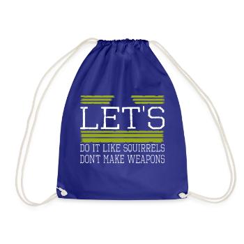 Awesome Bday Sayings Flower Power Green Anti War - Drawstring Bag - royal blue - Front