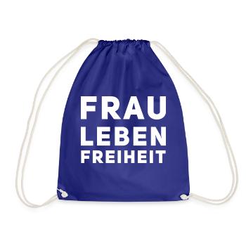 Frau Leben Freiheit Iran - Turnbeutel - Königsblau - Vorne