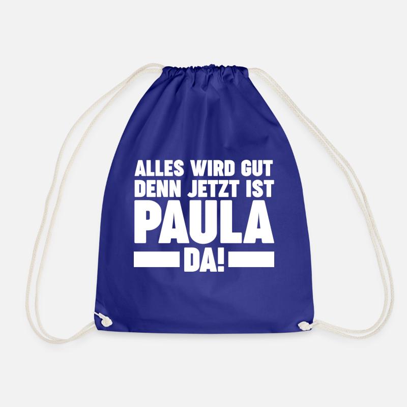 Name Paula - Turnbeutel - Königsblau