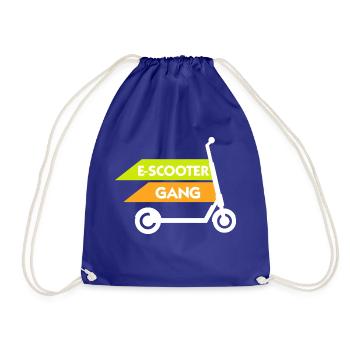 E-Scooter Scooter - Drawstring Bag - royal blue - Front