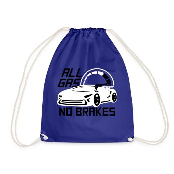 All Gas No Brakes disant qu'il aime conduire une voiture de course - Sac de sport léger - bleu roi - Devant