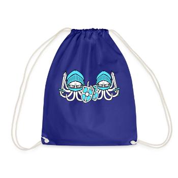 2 Octopus Knight Team Épée bouclier médiéval - Sac de sport léger - bleu roi - Devant