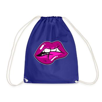 Lèvres - Sac de sport léger - bleu roi - Devant