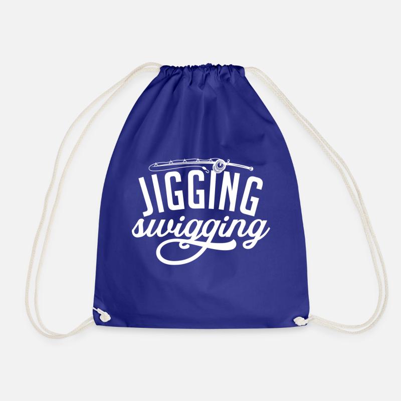 Jigging & Swigging - Drawstring Bag - royal blue