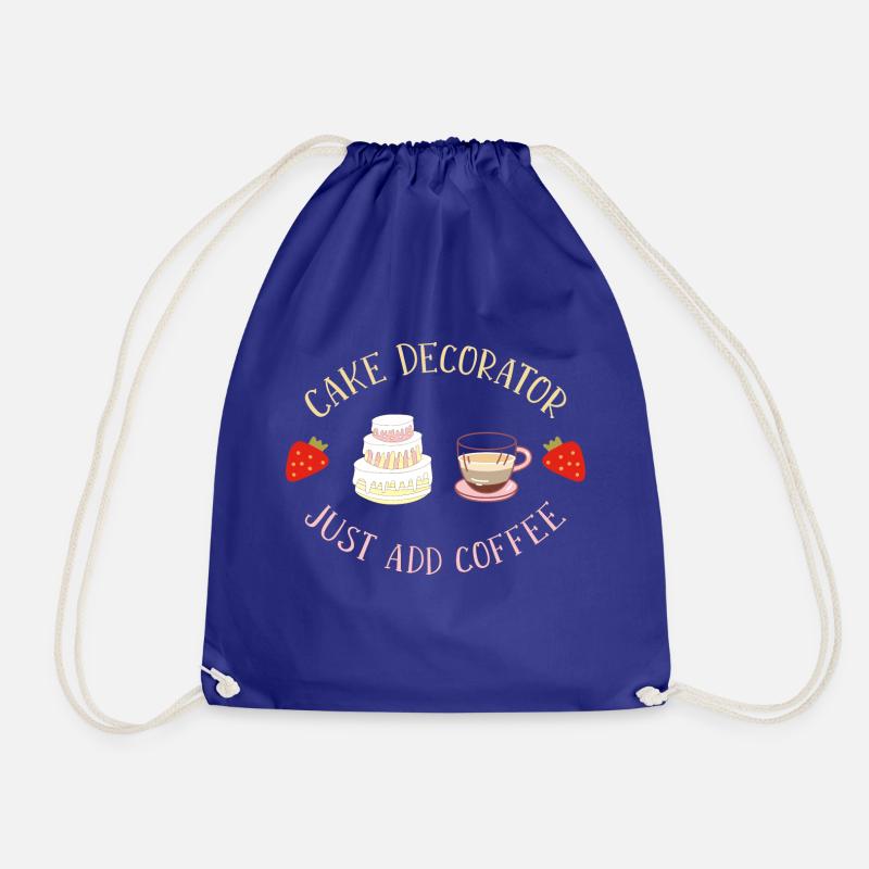 Bake cakes Baker Pastry Chef - Drawstring Bag - royal blue
