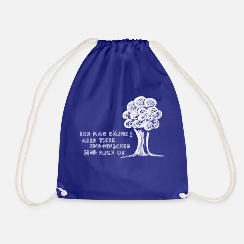 I Like Trees - Ich mag Bäume - Turnbeutel - Königsblau