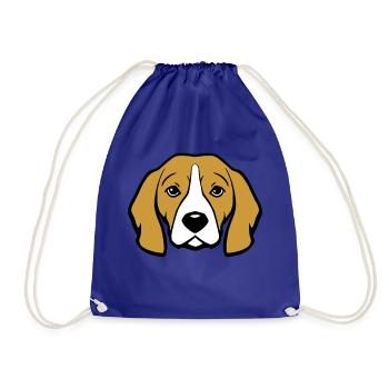 beagle - Drawstring Bag - royal blue - Front