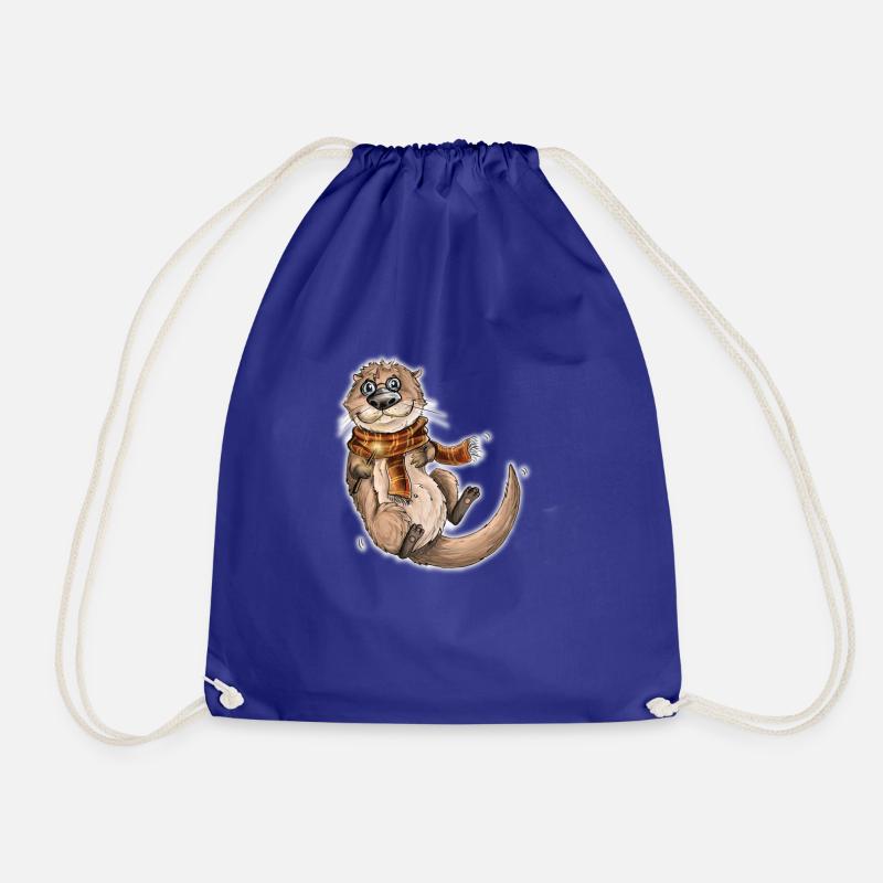 otter - Drawstring Bag - royal blue