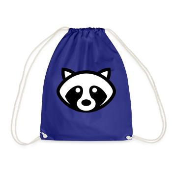 Waschbär Icon - Turnbeutel - Königsblau - Vorne