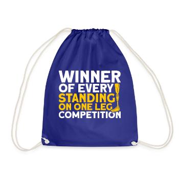 Concours unijambiste Cadeau pour amputés - Sac de sport léger - bleu roi - Devant