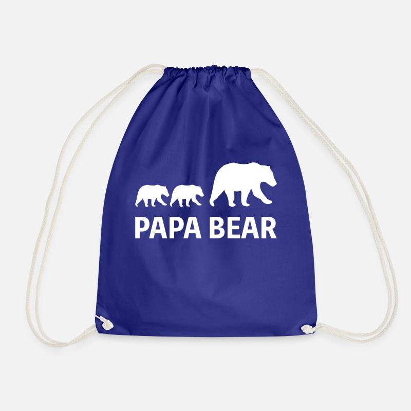 Papa Bear Geschenk Vater - Turnbeutel - Königsblau