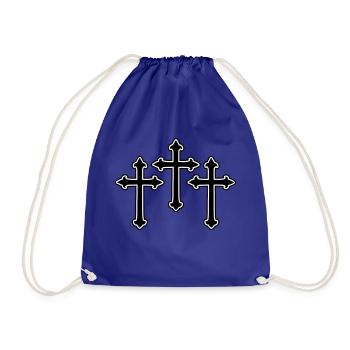 Kreuz Symbol Christentum - Turnbeutel - Königsblau - Vorne