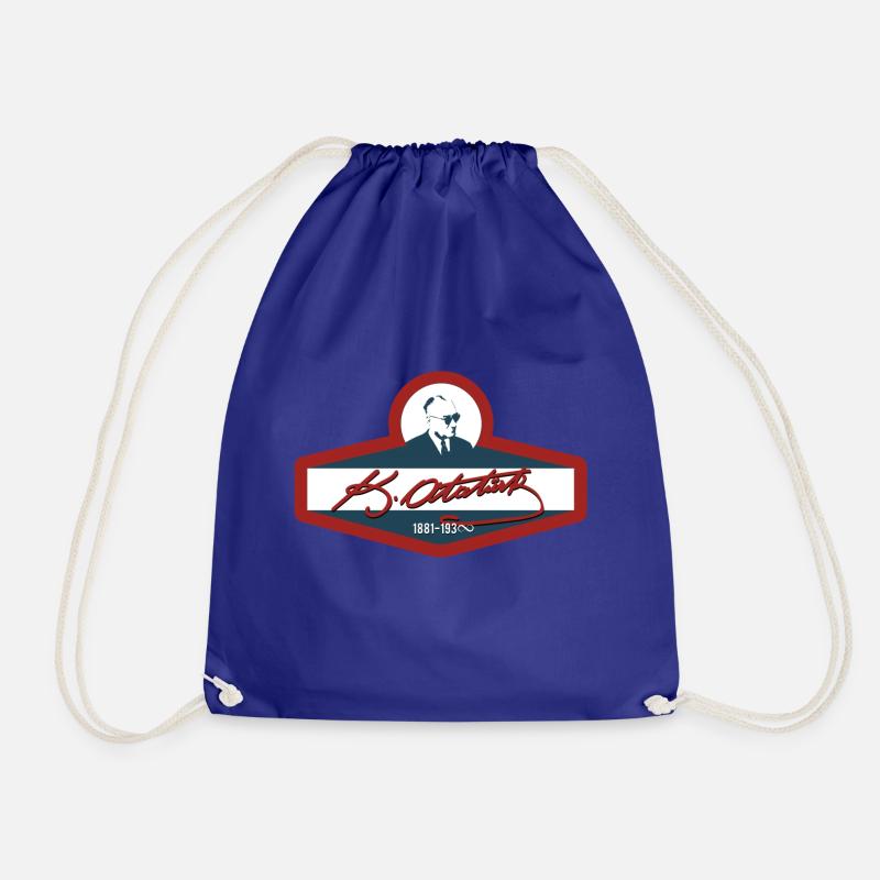 Ataturk retro - Drawstring Bag - royal blue