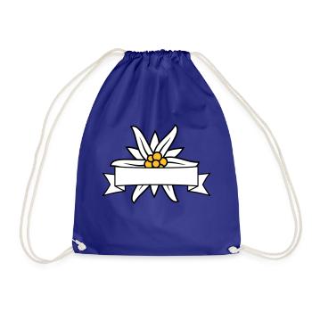 Bannière texte Edelweiss - Sac de sport léger - bleu roi - Devant