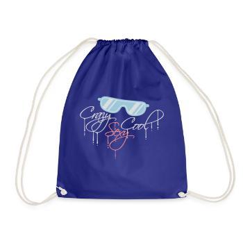crazy sexy cool design - Drawstring Bag - royal blue - Front