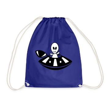 Alien UFO - Drawstring Bag - royal blue - Front