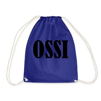 Ossi Ostdeutschland DDR Ostdeutscher - Turnbeutel - Königsblau - Vorne