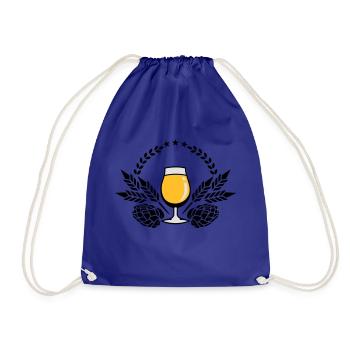 Pils Biertulpe, Hopfen und Malz (3c) - Turnbeutel - Königsblau - Vorne