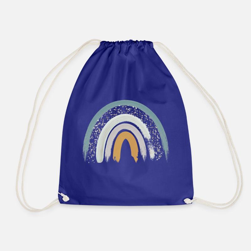 Regenbogen Boho Rainbow Baby Junge senfgelb - Turnbeutel - Königsblau
