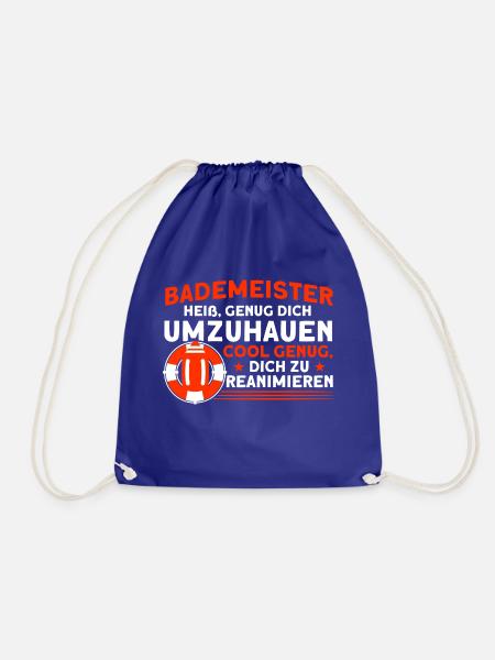 Bademeister Schwimmbad Lifeguard Rettungsschwimmer - Turnbeutel - Königsblau