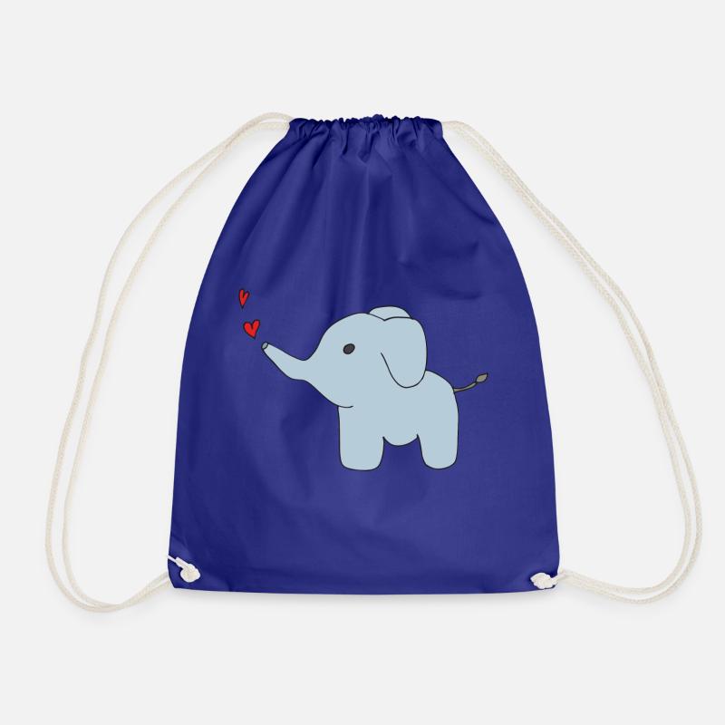 elefant sprüht herzen - Turnbeutel - Königsblau
