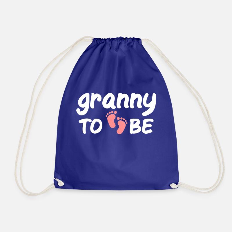 granny to be - werdende Oma Großmutter Babyspruch - Turnbeutel - Königsblau