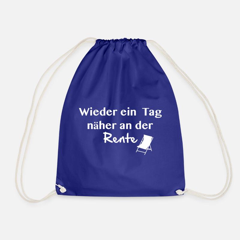 Wieder ein Tag näher an der Rente - Turnbeutel - Königsblau