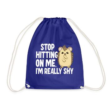 Arrêtez de me draguer, je suis timide - Sac de sport léger - bleu roi - Devant
