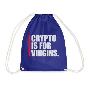 crypto is for virgins - Turnbeutel - Königsblau - Vorne