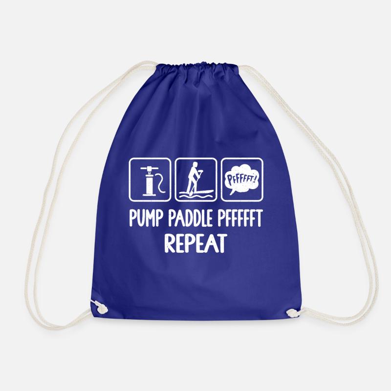 Stand Up Paddling, Stand Up Paddle, SUP Paddler, - Drawstring Bag - royal blue
