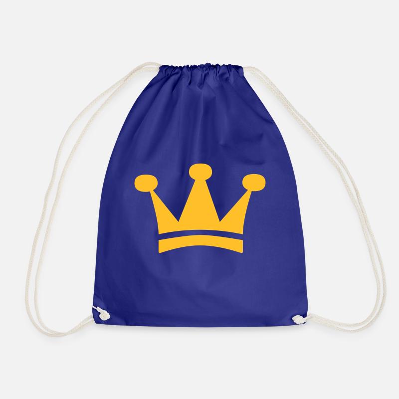 crown - Drawstring Bag - royal blue