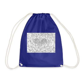 Heart Pattern Abstract - Drawstring Bag - royal blue - Front