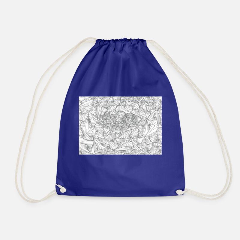 Heart Pattern Abstract - Drawstring Bag - royal blue